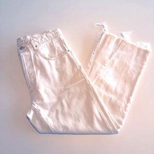 Zara Off White Denim Jeans Size 8